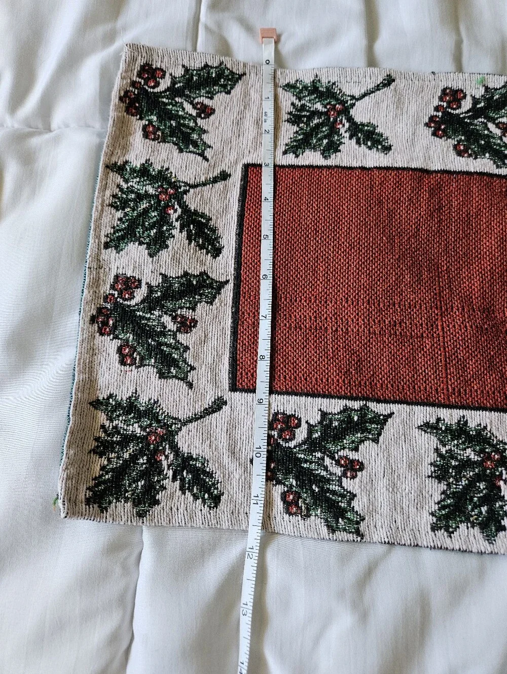 Vintage Christmas Tapestry Woven Placemats - Set of 4
